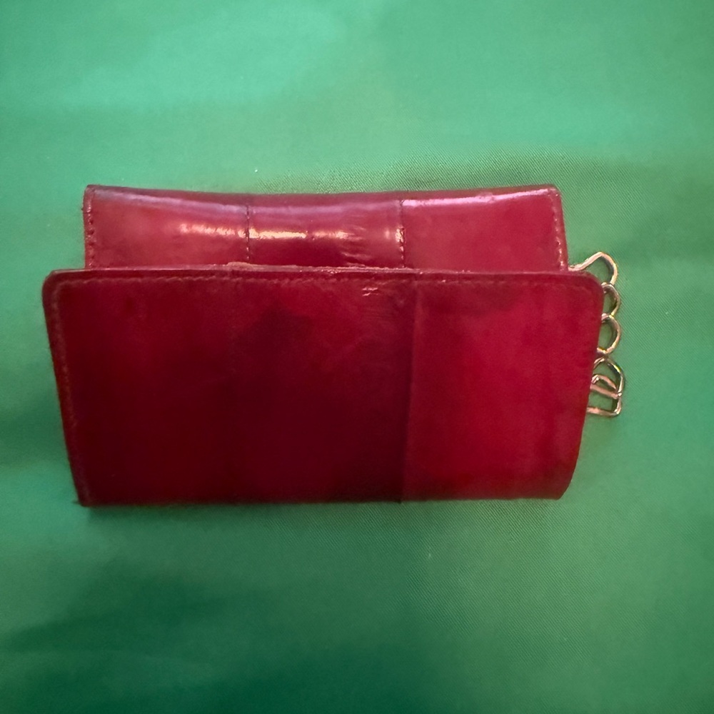 Red Leather Key Holder eel skin